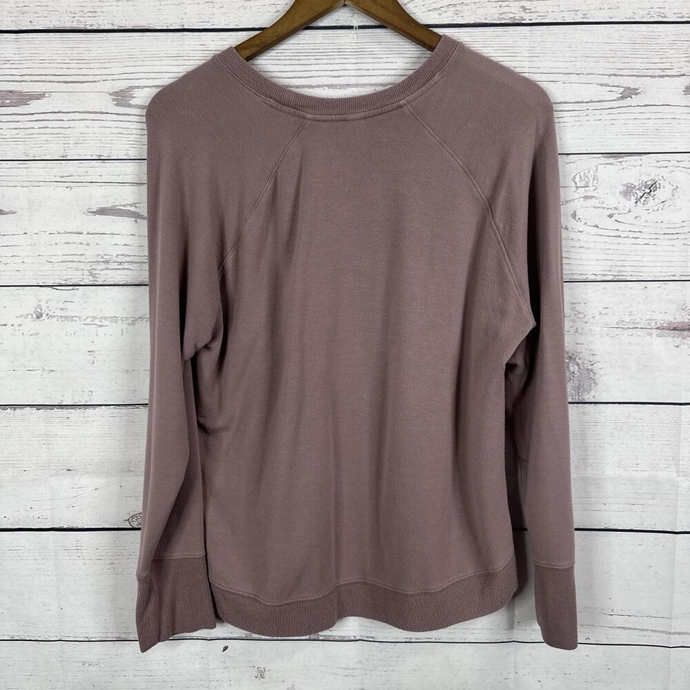 Athleta Sweatshirt‎ Womens Large Purple Pullover Athleisure Boxy Stretch - Picture 4 of 12